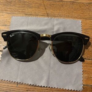 Ray-Ban Classic Black and Gold Sunglasses